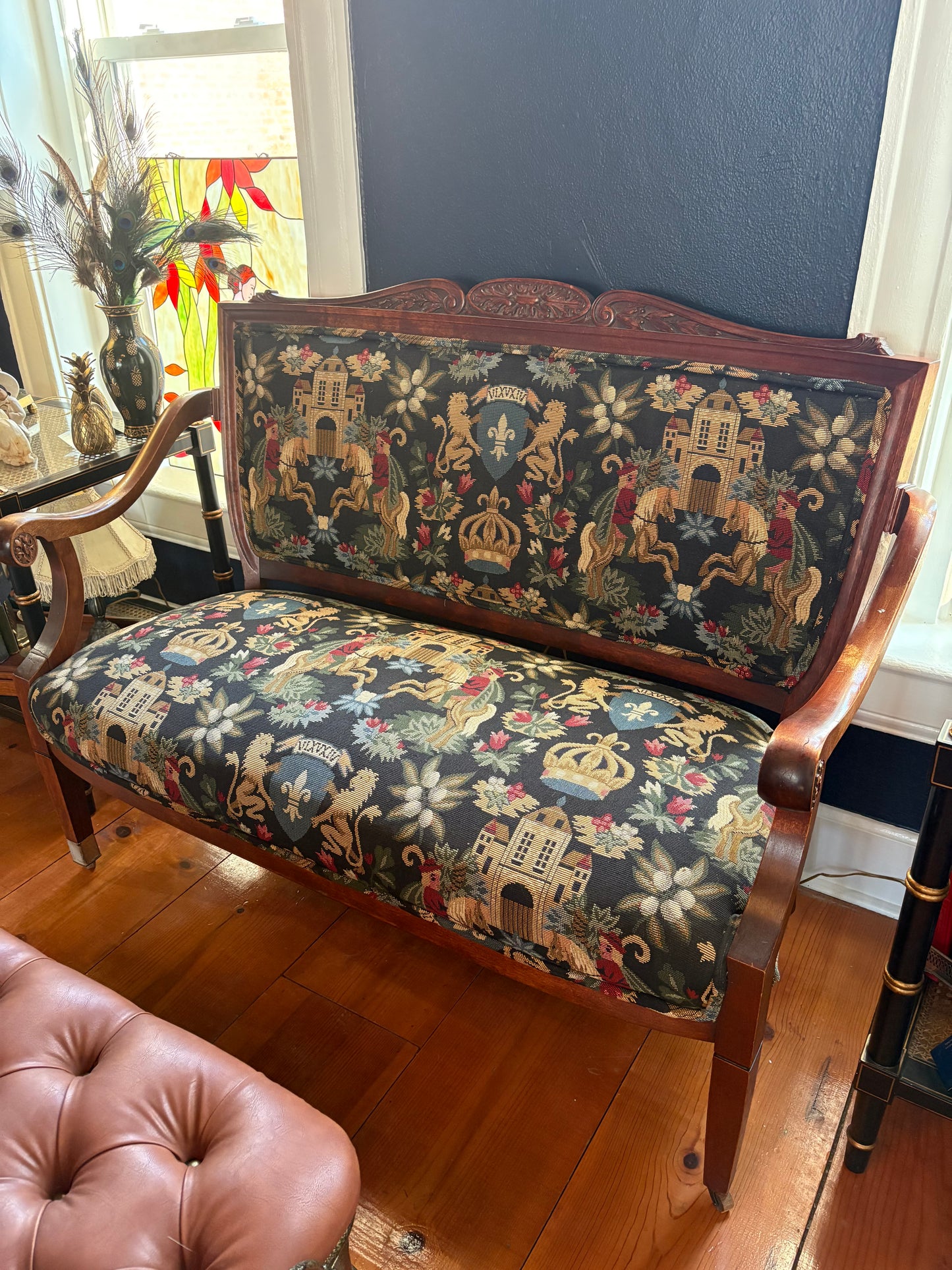 Antique Tapestry Settee